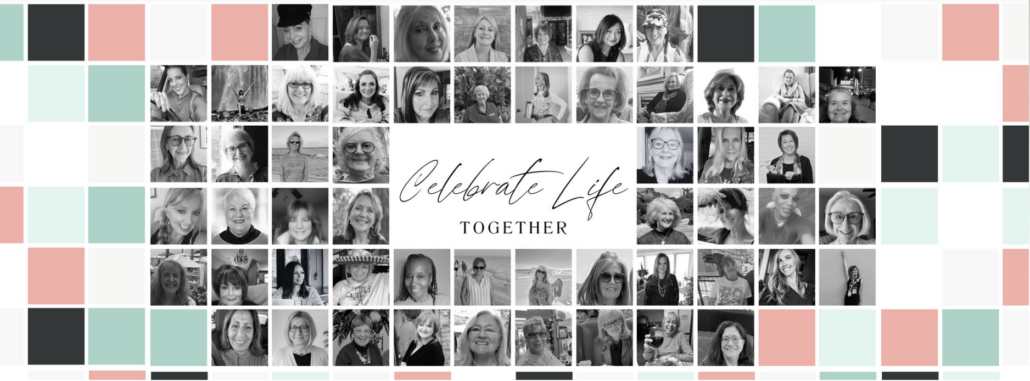 Image of a banner for a Facebook group for women over 50 with images of some of the women in the group.